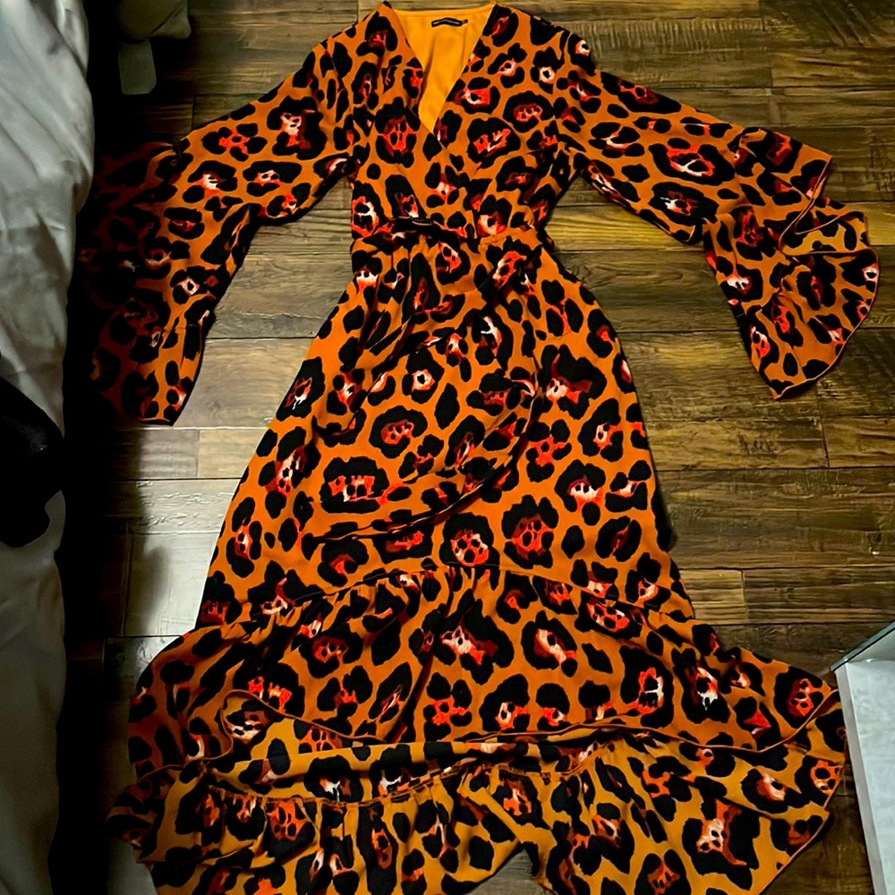 PLT High- Low Belted Wrap Dress